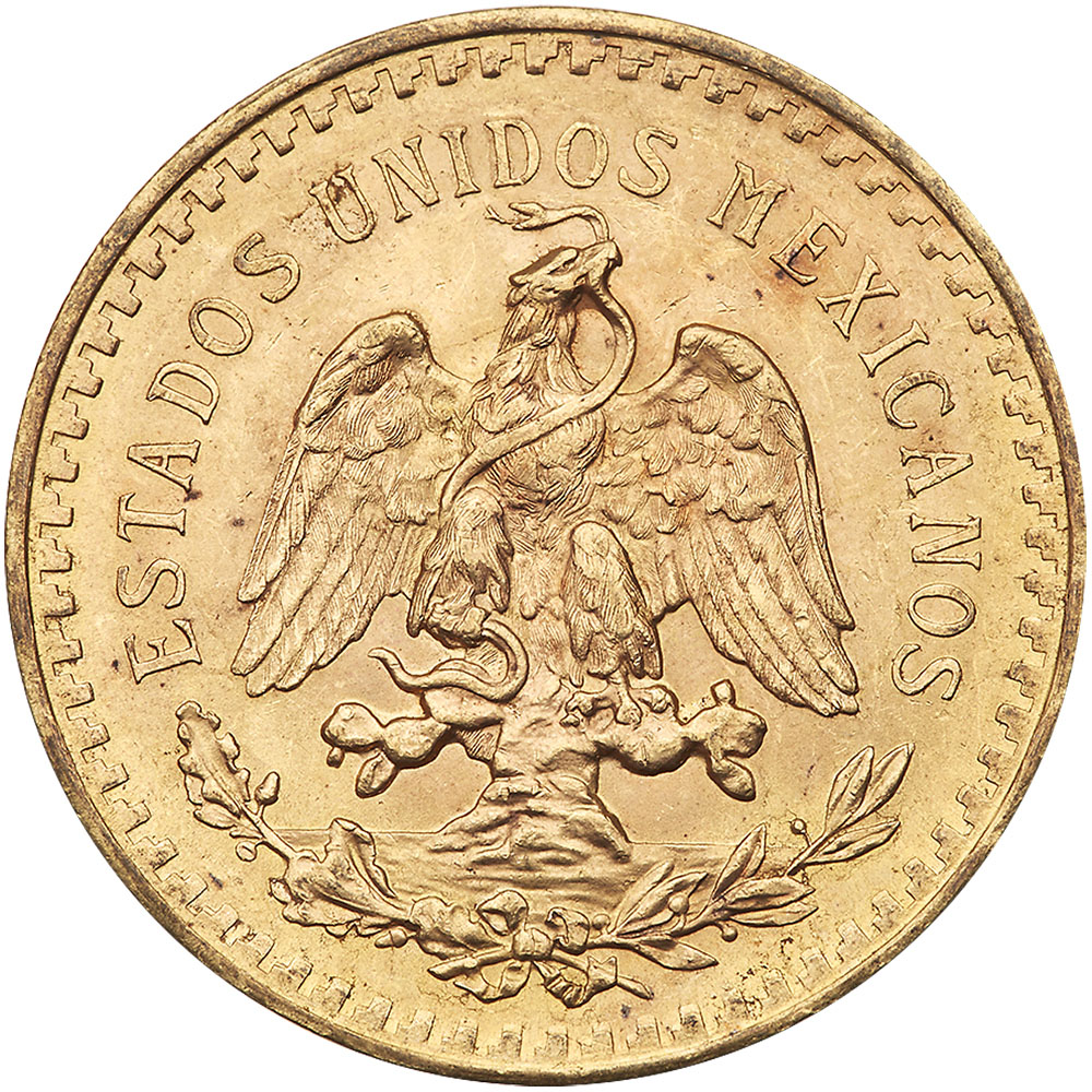 Mexico. 50 Pesos, 1922. PCGS AU - Image 2 of 2