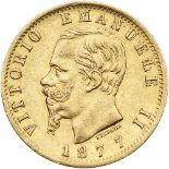 Italy. 20 Lire, 1877-R. VF