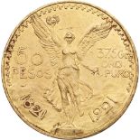 Mexico. 50 Pesos, 1921. PCGS AU
