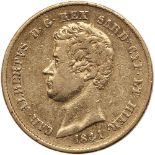 Italian States: Sardinia. 20 Lire,1841-P (Genova). VF