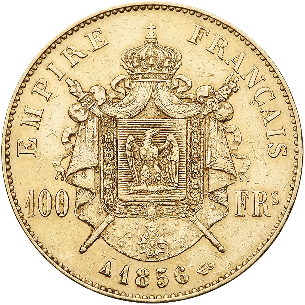 France. 100 Francs, 1856-A. PCGS AU53 - Image 2 of 2