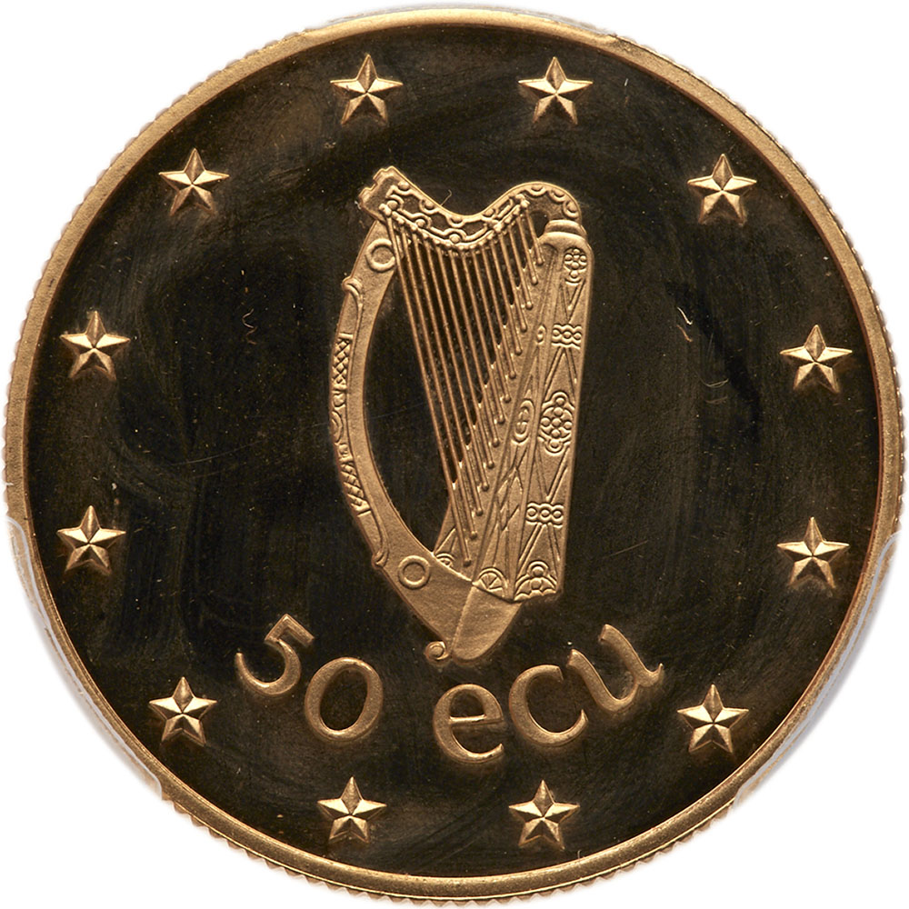 Ireland. 50 Ecu, 1990. PCGS PF68 - Image 2 of 2