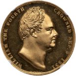 Great Britain. Official Coronation Gold Medal, 1831. NGC PF