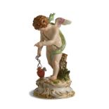 Meissen, Cupid Leading Winged Hearts, Model P138