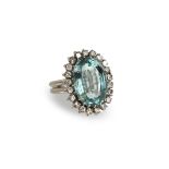 H. Stern, Vintage Diamond and Aquamarine Ring