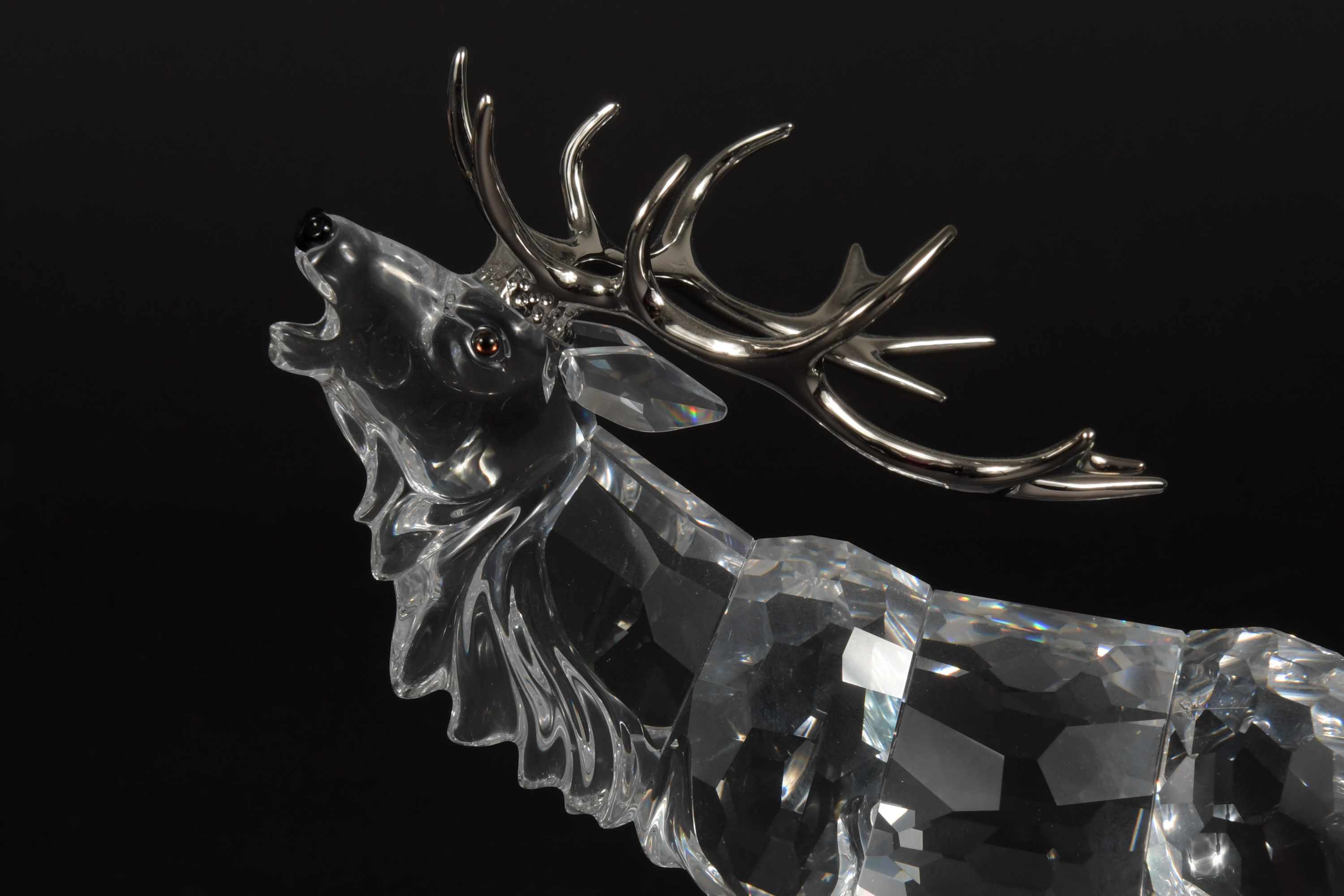 2 Boxed Swarovski Silver Crystal Stag and Doe - Image 6 of 11