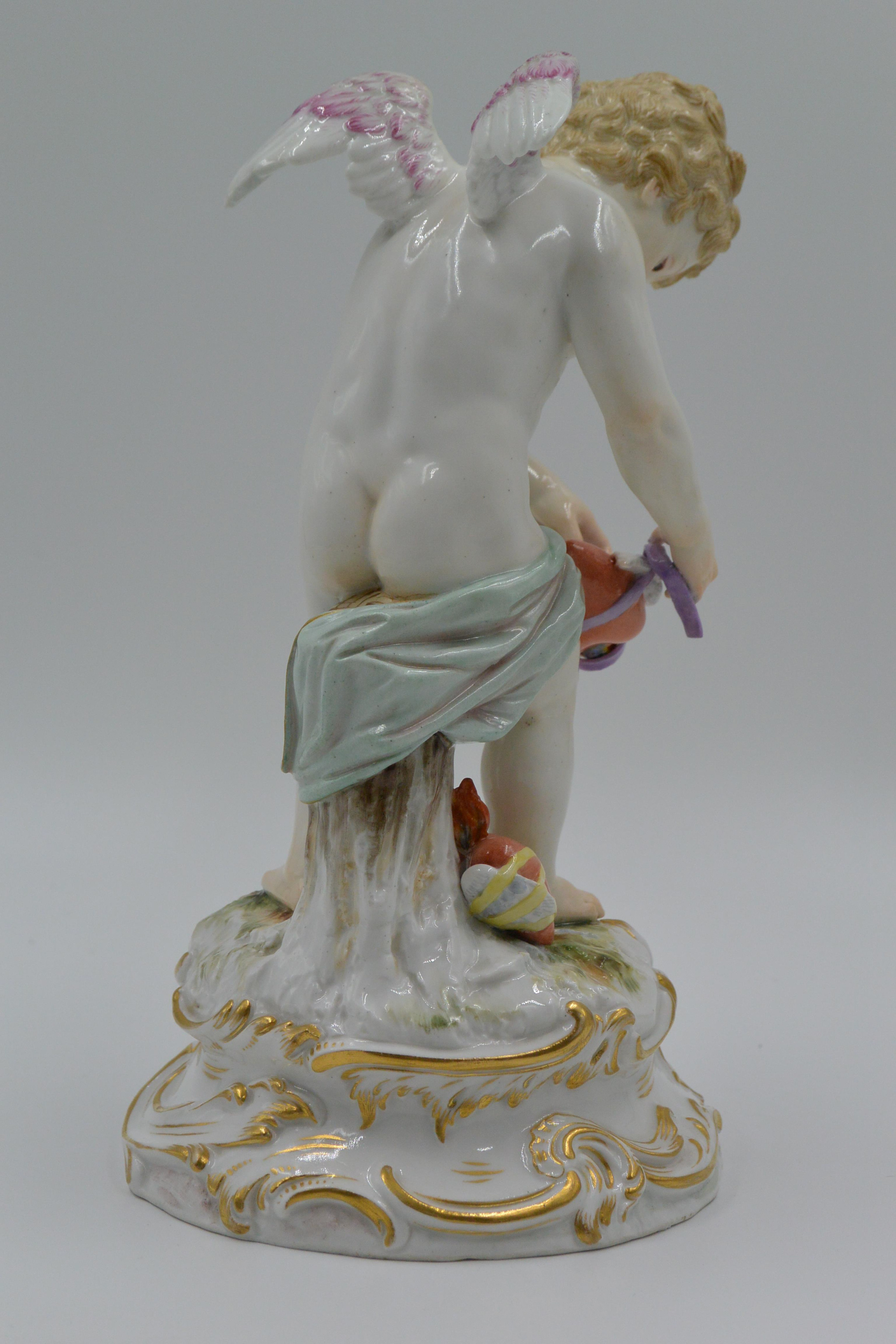 Meissen, Cupid Binding Winged Hearts, Model P139 - Image 5 of 9