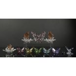 11 Boxed Swarovski Colored Butterflies, Insects