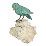 Carved Amazonite 'Songbird'