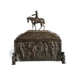 Silver Repousse Box with Napoleon Figural Lid