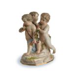 Meissen, Group of 3 Putti with Garland, Model A84x