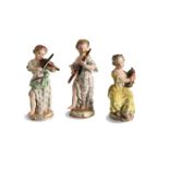 Meissen, 3 Maiden Musicians, 2558, 2565 and 2981