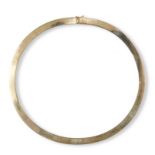 14K Gold Omega Choker Necklace