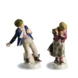 Meissen, Boy and Girl with Snowballs, W131 and W132