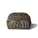 Large Burmese or Thai Silver Repousse Box