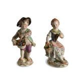 Meissen, Gardner Girl and Boy, Models 15 and 27