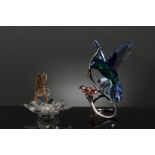 2 Boxed Swarovski Crystal Humming Birds