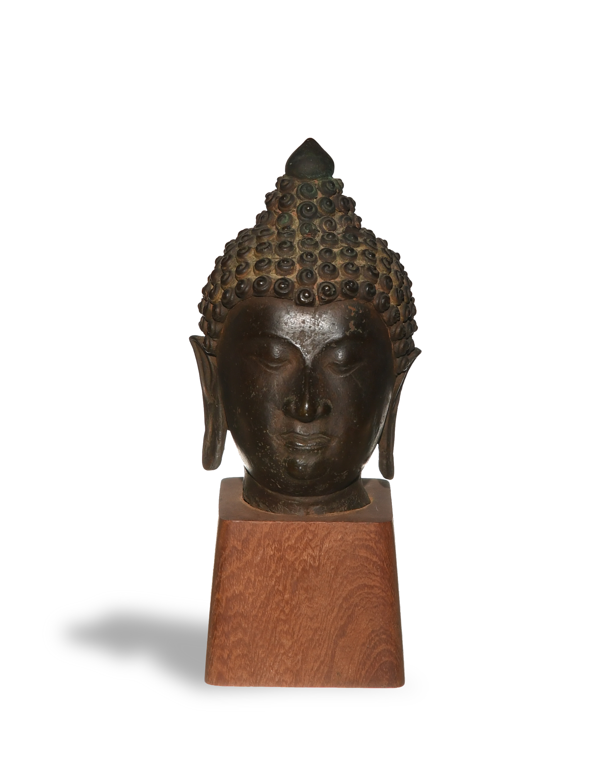 Southeast Asian Head of a Bronze Buddha