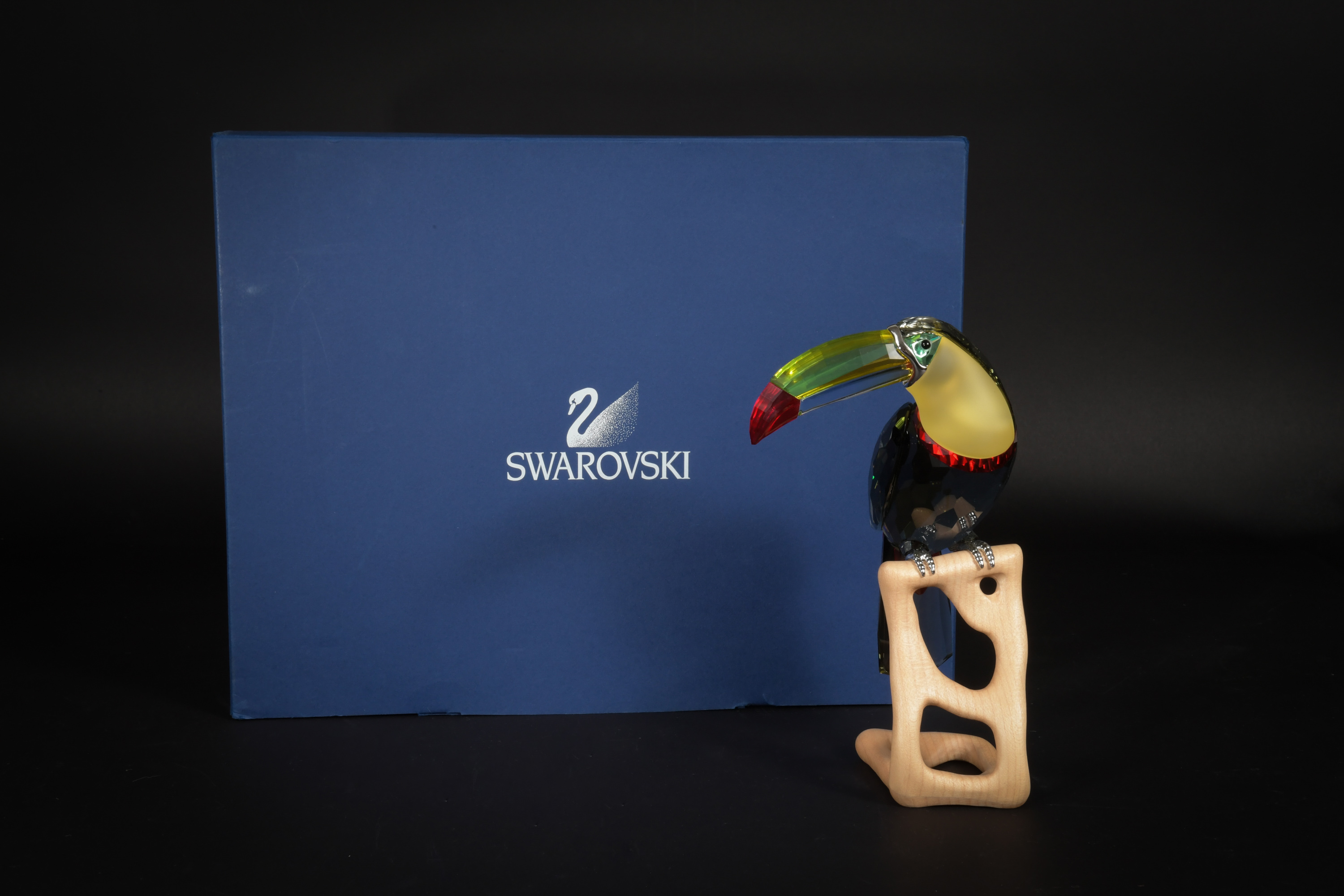 Boxed Crystal Swarovski Toucan, Black Diamond Ed. - Image 3 of 9