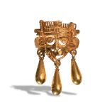 Pre-Columbian-Style 18K Gold Brooch