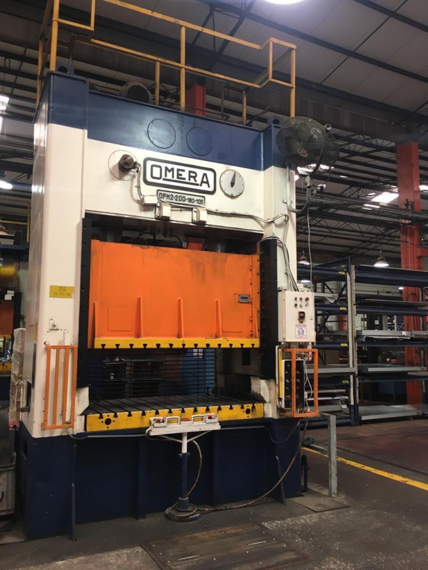 OMERA 200 TON HYDRAULIC STAMPING PRESS; MODEL OPM2-200-180-105