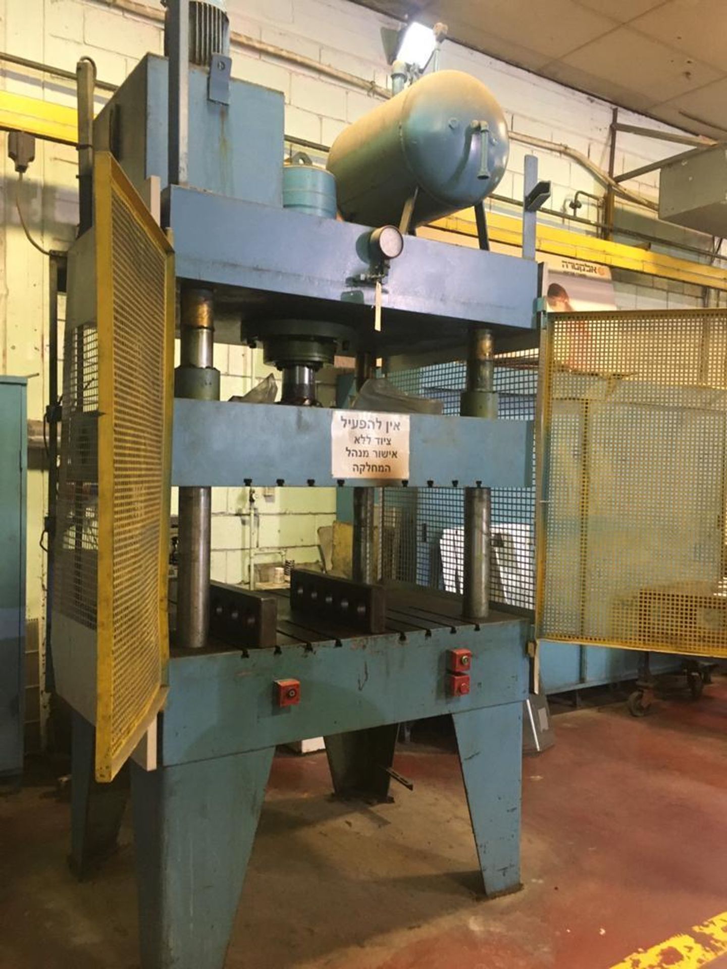 FOUR POST HYDRAULIC PRESS; 50 TON APPROX.