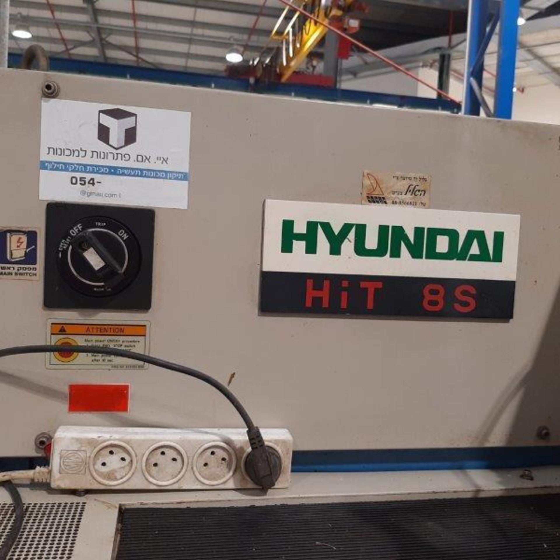 HYUNDAI CNC LATHE, MODEL HIT85 - Image 7 of 9