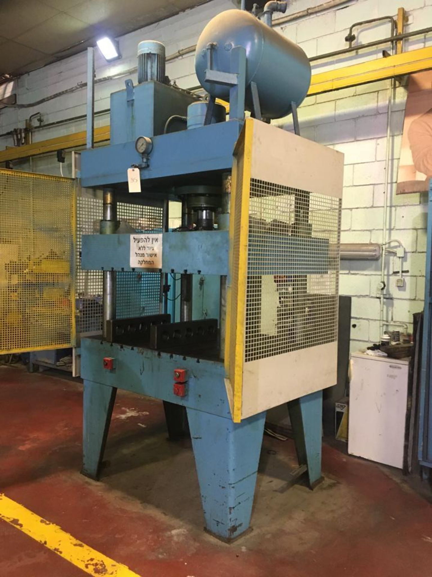 FOUR POST HYDRAULIC PRESS; 50 TON APPROX. - Image 3 of 3