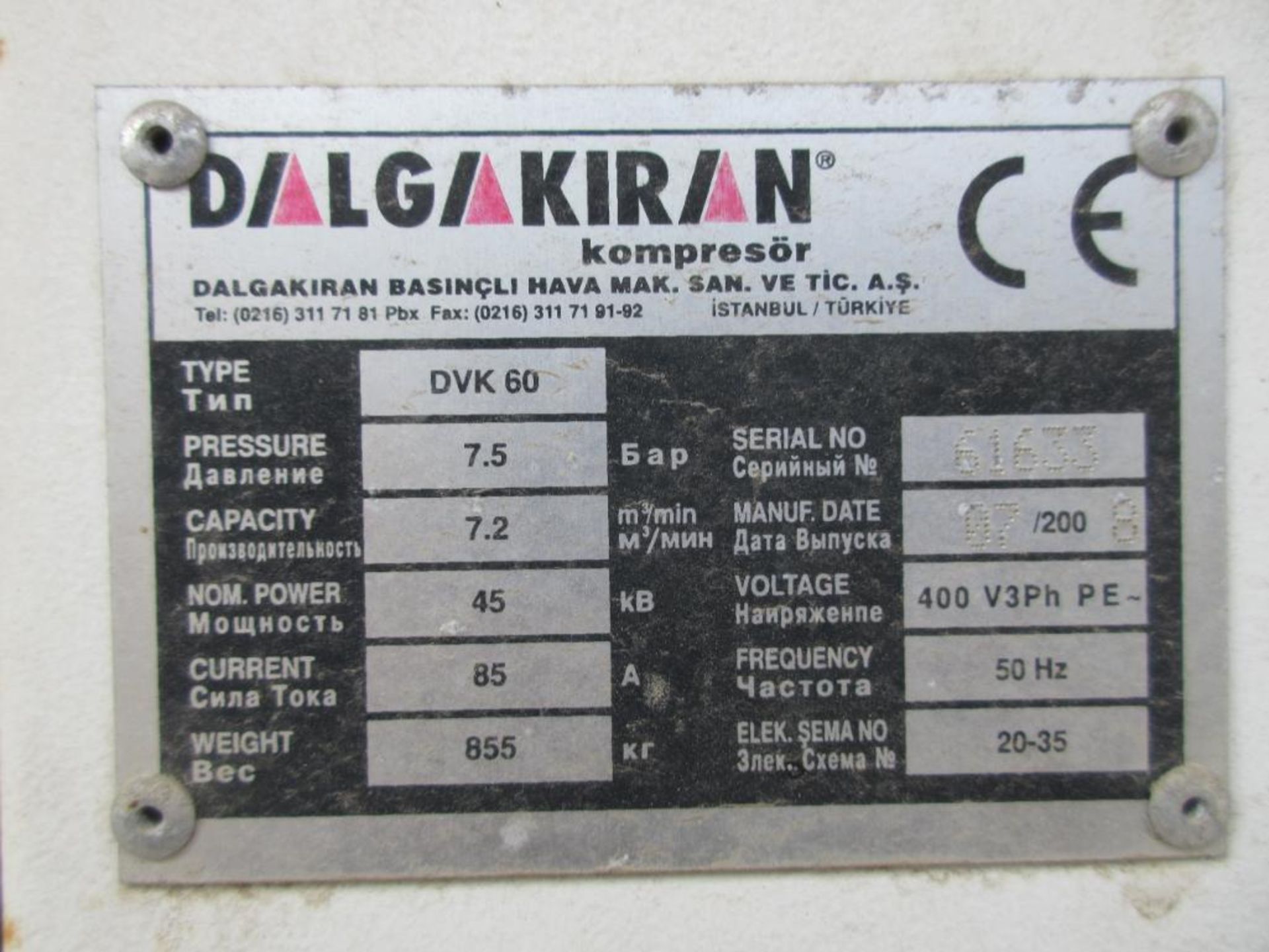 DALGA KIRAN AIR COMPRESSOR - Image 2 of 2