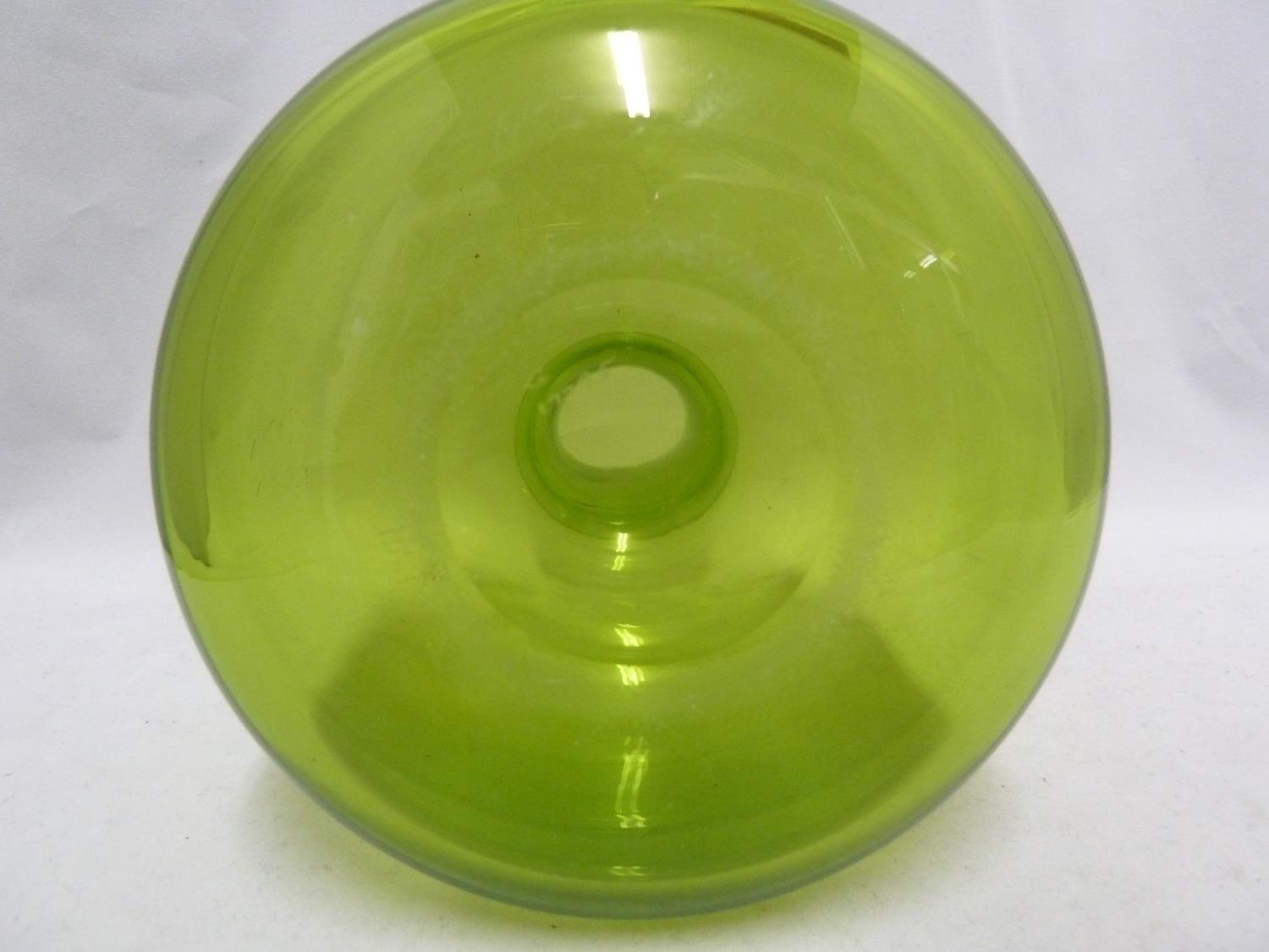Per Lutkin /Christer Holmgren for Holmegaard - a Majgrøn / May Green glass bottle vase, engraved - Image 4 of 4