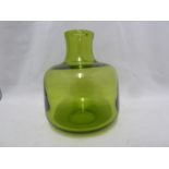 Per Lutkin /Christer Holmgren for Holmegaard - a Majgrøn / May Green glass bottle vase, engraved