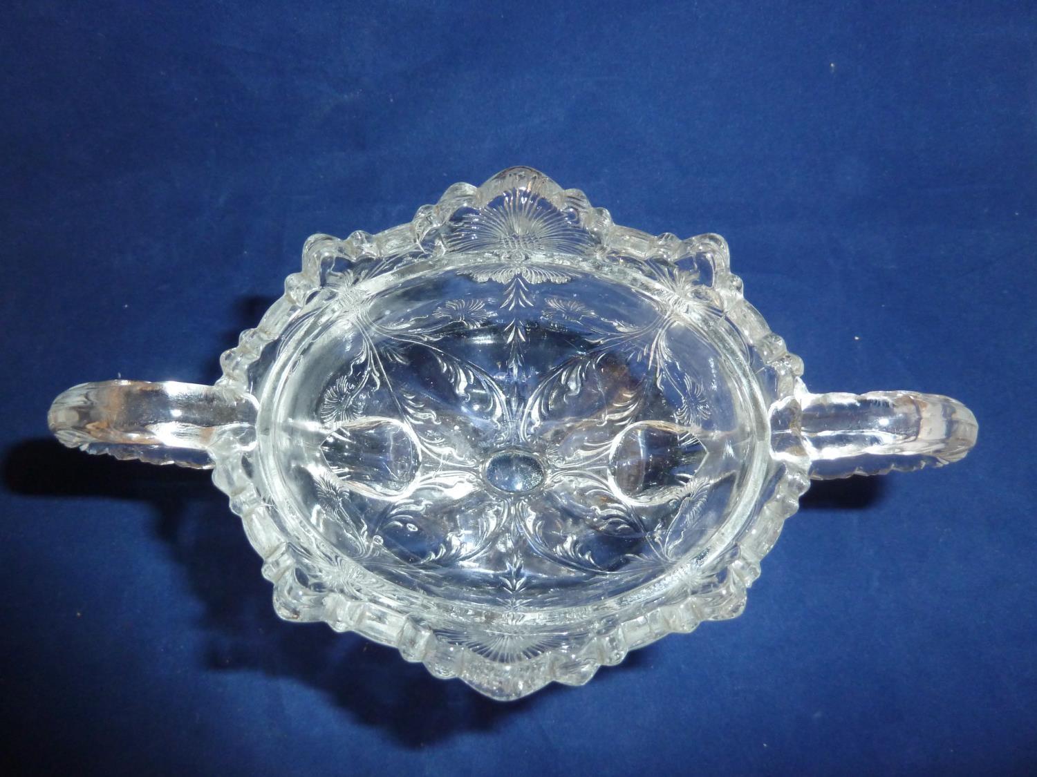 French Glass - a moulded colorless glass sugar box and cover, in the Rock Crystal style, the two - Image 8 of 9