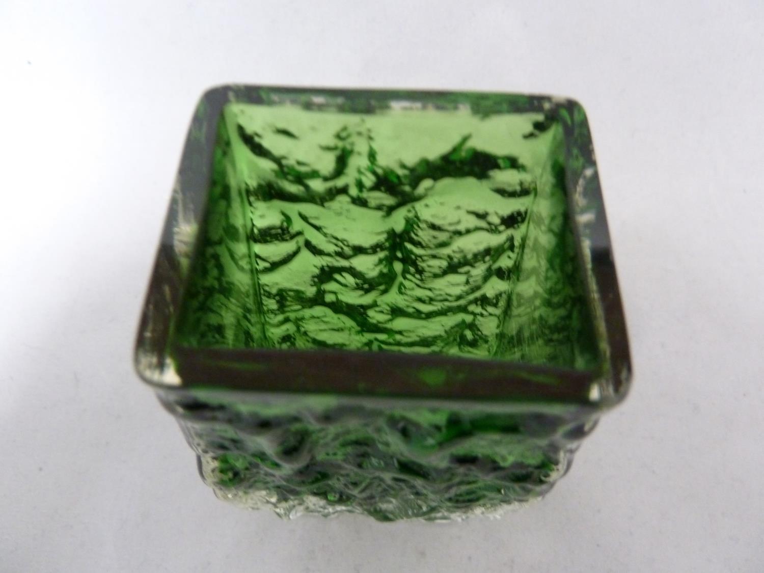 Whitefriars - a Meadow Green glass Coffin form vase, 13cm high - Image 2 of 7