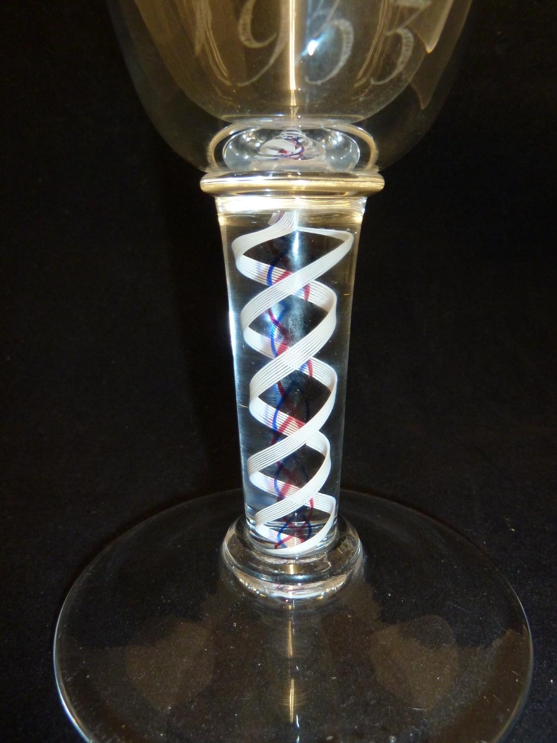 William Wilson for Whitefriars - a commemorative 9071 shape colourless glass goblet, diamond - Image 9 of 9