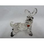 Ercole Barovier - a glass dog, of terrier type, the colourless glass with black detailing and a