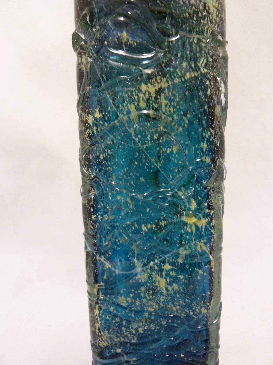 Mdina glass - a large attenuated bottle with random strapping, of amethyst, blue and sand - Image 2 of 11