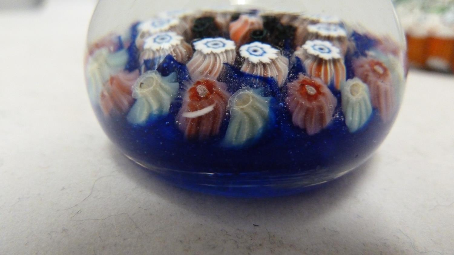 Paperweights - five millifiore decorated glass paper weights; and one enclosing a flower (6) - Image 4 of 14