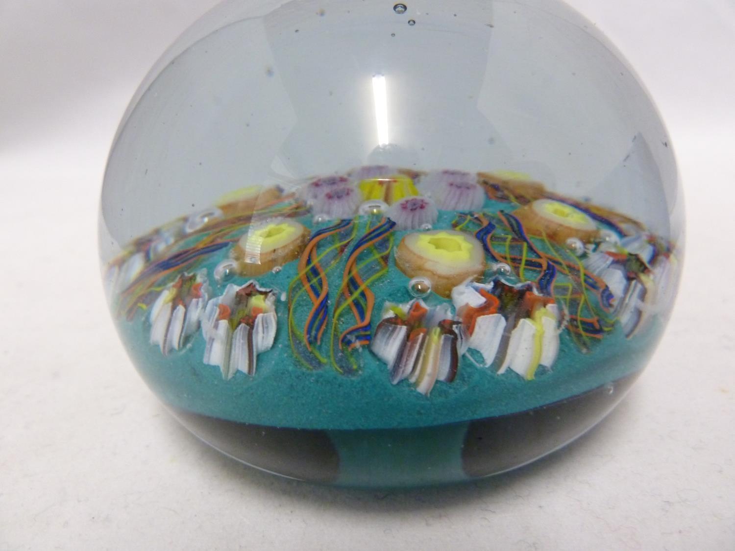 Strathern Glass - a boxed millifiori and barley twist cane glass paperweight; and a Salvador Ysart - Image 7 of 8