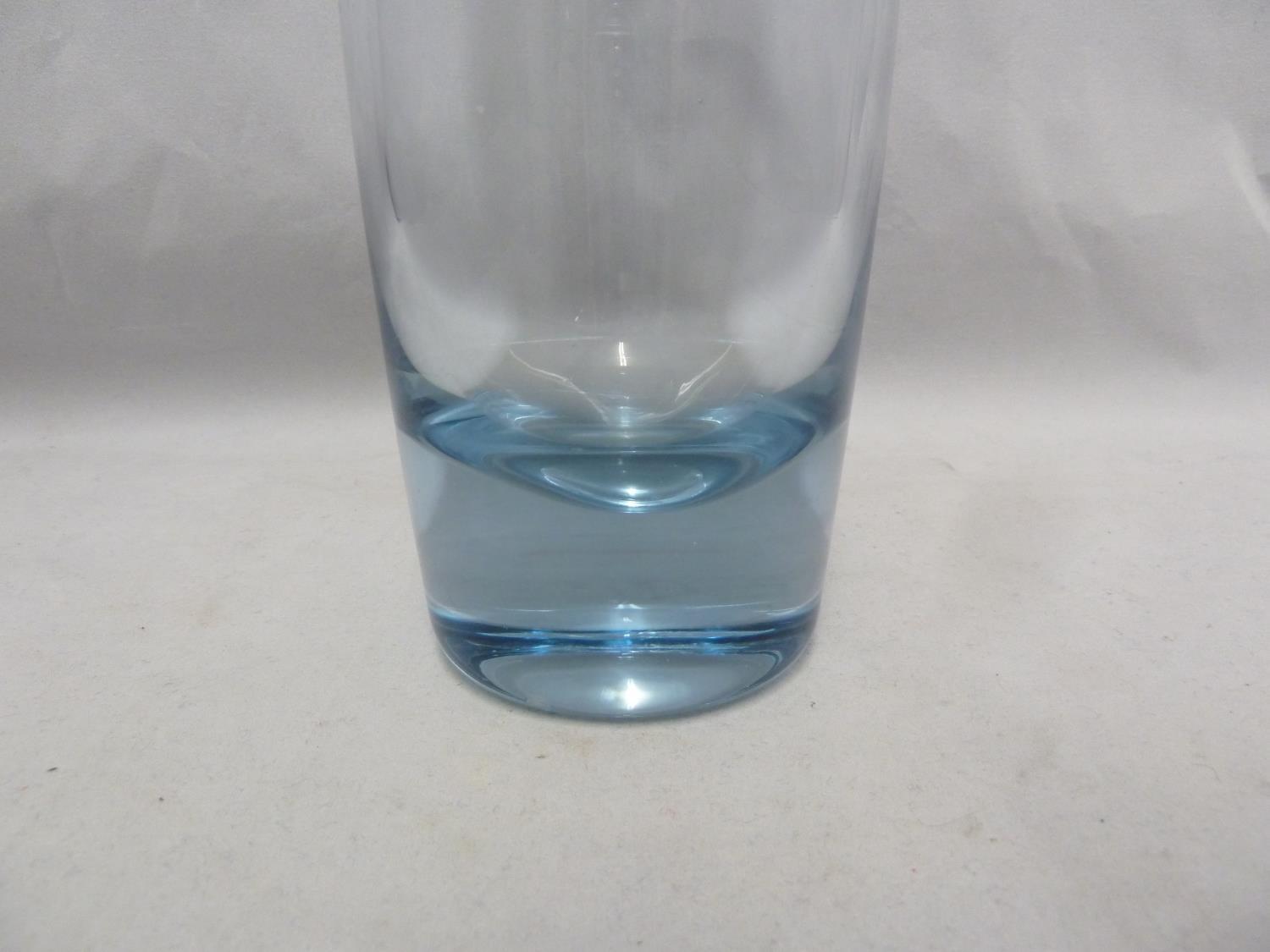 Per Lutkin for Holmegaard - an aqua Rondo glass vase, engraved Holmgaard and R 18122, Denmark, Mid - Image 2 of 4