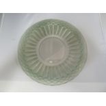 Rene Lalique - a Jaffa pattern charger, green patination, Model No: 3051 Circa 1931, acid etched