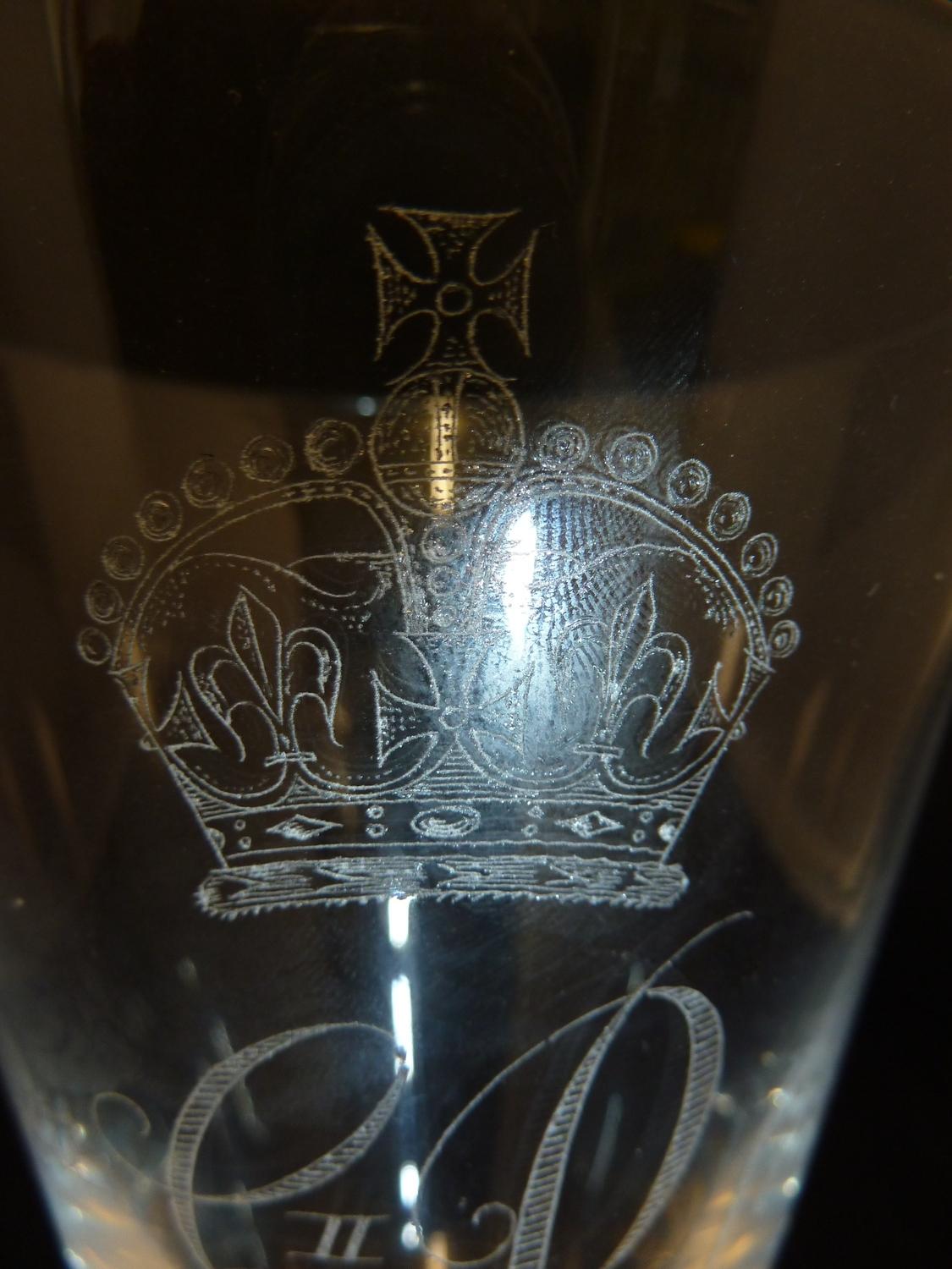 William Wilson for Whitefriars - a commemorative 9071 shape colourless glass goblet, diamond - Image 3 of 9