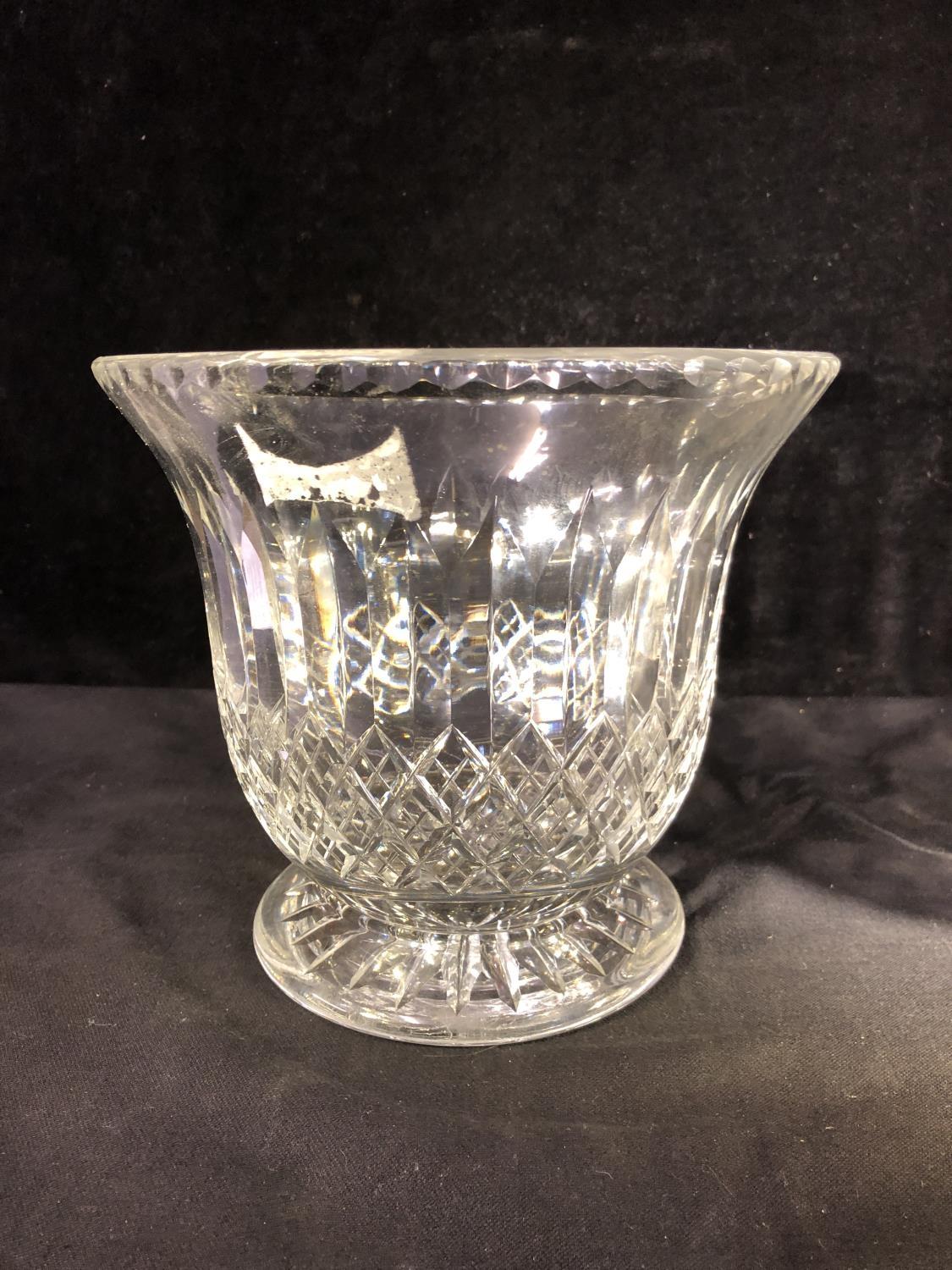 A Webb's glass bucket vase; and a globular glass box and cover with spire finial cut and acid - Image 5 of 7