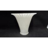 WMF - Ikora glass, a tulip form vasestriped in white / grey, 15cm high approx