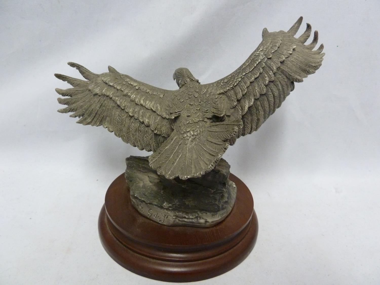 Georges de Lodzia for Chilmark Fine Pewter - Freedom, an eagle in flight made for the American - Image 3 of 6