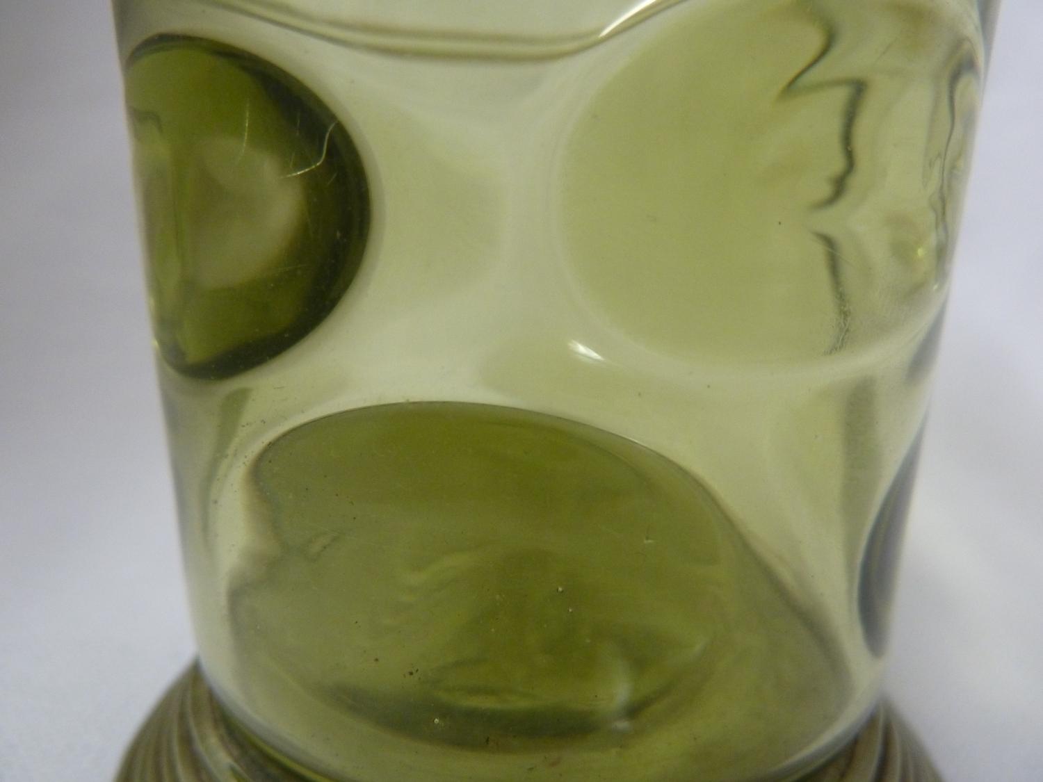 James Powell & Sons, Whitefriars - a rare 937 pattern green glass roemer shaped vase, of wide - Image 9 of 10