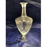 Harry Powell for James Powell and Sons, Whitefriars- A unusual glass decanter of ribbed shouldered
