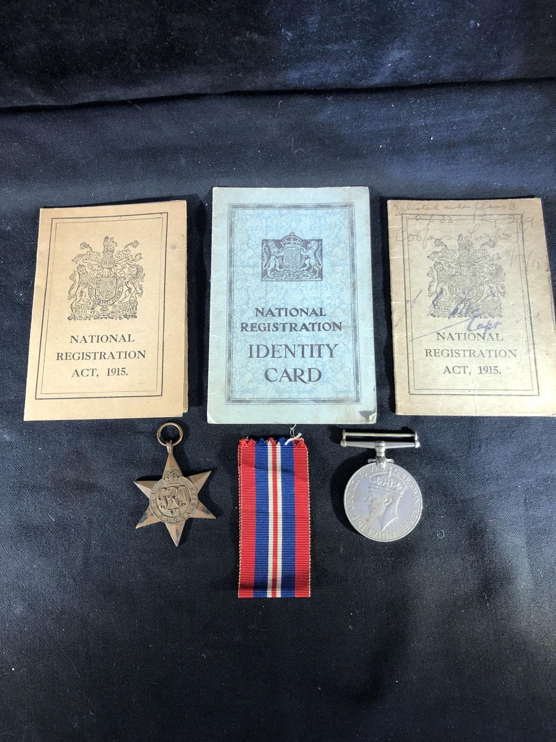 War Ephemera / medals and decorations - A Burma Star Medal; a 1939-1945 War medal and ribbon; Two