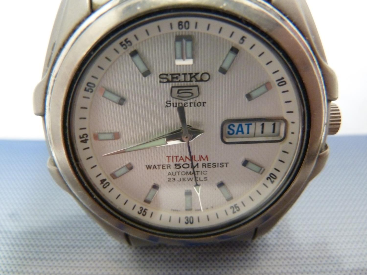 A Seiko 5 superior Titanium Automatic Gentleman's wristwatch, with papers; a Smiths Empire - Image 3 of 6