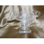 Thomas Goode Trial piece - A George V Silver Jubilee Commemorative Glass tazza - ?The Supplication