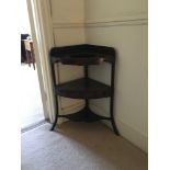 WITHDRAWN- A mahogany corner washstand, 58 cm w x 84 cm h x 39 cm deep